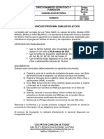 Comunicado Familias en Acción