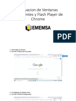 Activacion de Ventanas Emergentes y Flash Player de Chrome