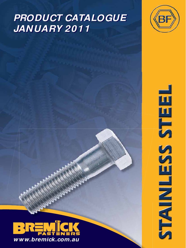 Catalog Fastener Stainless 2011 PDF Screw Joining