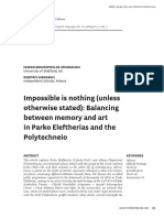 Impossible Is Nothing (Unless Otherwise Stated) : Balancing Between Memory and Art in Parko Eleftherias and The Polytechneio