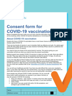 Covid 19 Vaccination Consent Form For Covid 19 Vaccination Covid 19 Vaccination Consent Form - 1