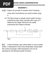 1.) (I) Explain The Principle of Cascade Control Indicating