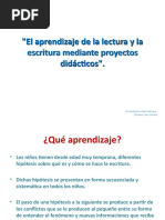 El Aprendizaje de La Lectura y La