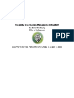 Property Information Management System: Characteristics Report For Parcel 0148-241-16-0000