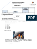 Termodinâmica Primeira Avaliação