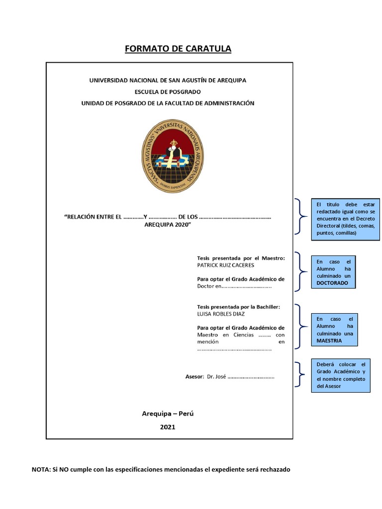 Formato de Carátula Académica | PDF