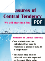 Measures of Central Tendency in 40 Characters