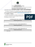 IFC Campus Sombrío PAE 2a chamada lista espera auxílios estudantis 2021