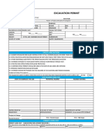 Excavation Permit Summary