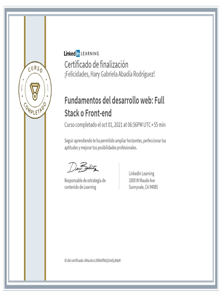 Certificado en Desarrollo Web Full Stack | PDF