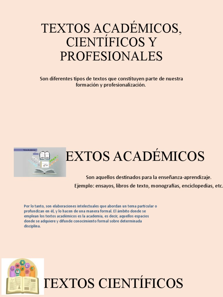 Tipos de Textos Académicos y Científicos | PDF