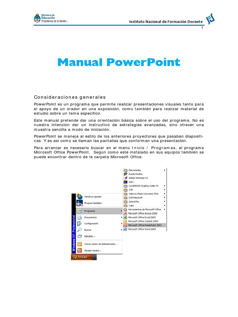 Manual básico de PowerPoint | PDF | Microsoft PowerPoint | Ventana ...