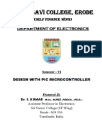 B.SC Electronics - Design With PIC Microcontrollers - Course Syllabus & Material - All Units (Bharathiar University)
