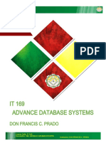 IT 169 Advance Database Systems: Don Francis C. Prado