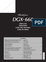 Yamaha DGX-660 (Data List)