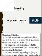 Planning: Engr. Lito I. Mauro