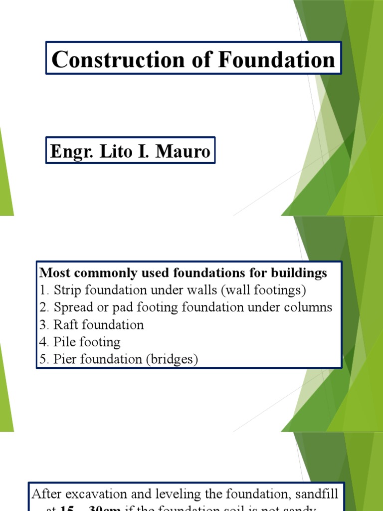 Foundation Construction Techniques | PDF | Foundation (Engineering ...
