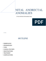Congenital Anorectal Anomalies: DR Jose Antonio Hernandez Liven