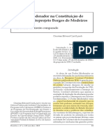 O Poder Moderador Na Constituição de 1824 e Do Anteprojeto Borges de Medeiros de 1933