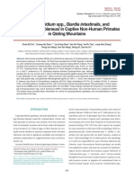 Cryptosporidium spp., Giardia intestinalis, and Enterocytozoon bieneusi in Captive Non-Human Primates in Qinling Mountains