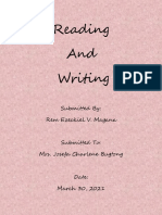 Reading and Writing 1st Week Activity