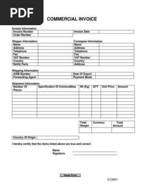 Commercial Invoice