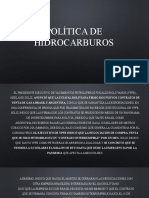 Politica de Hidrocarburos