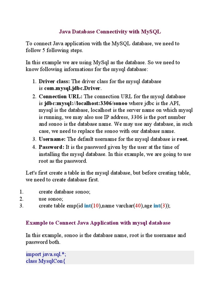 Java Database Connectivity With MySQL | PDF | Database Transaction ...