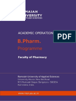 B.Pharm.: Academic Operations Manual