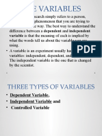 The Variables: Variable Is That The Meaning of Each Is Implied by