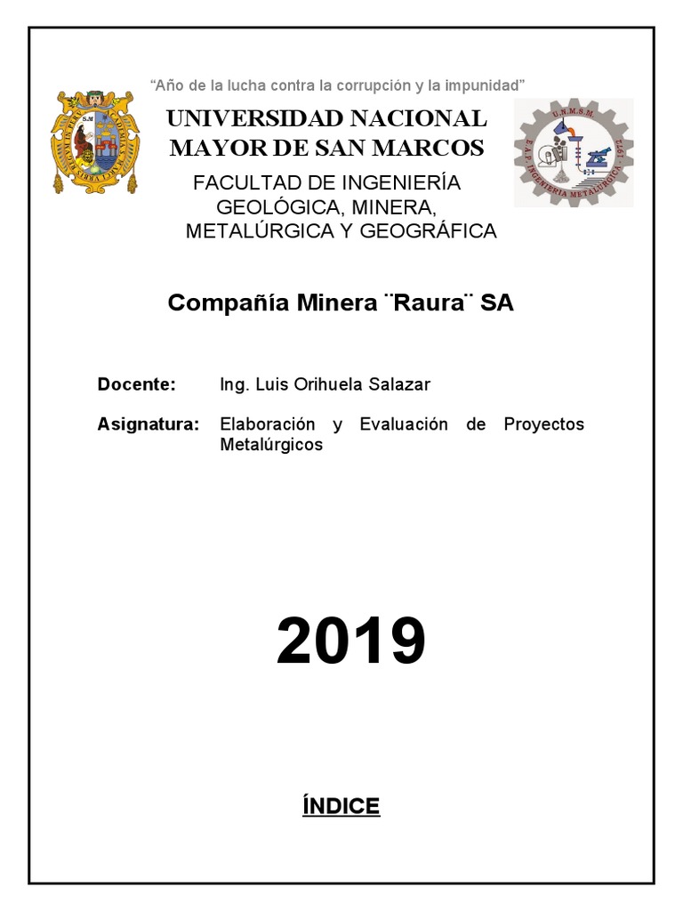 Compañia Minera Raura Sa | PDF | Cobre | Minería