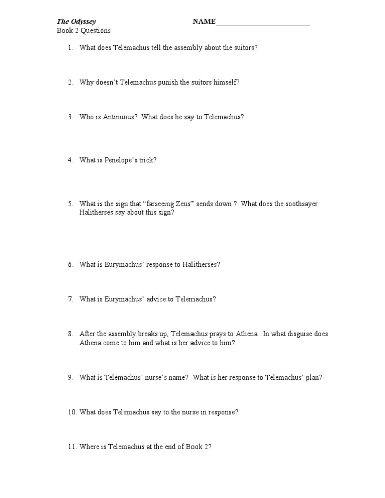 The odyssey sparknotes image