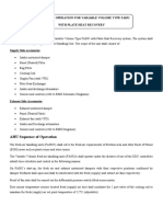 Sequence of Operation For Variable Volume Type FAHU With Plate Heat Recovery