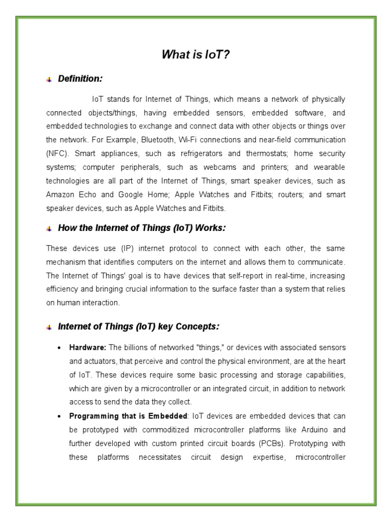 History of the Internet of Things | PDF | Internet Of Things | Embedded ...