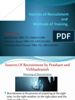 Sources of Recruitment and Training Methods
