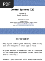 Control Systems (CS) : Lecture-16 Steady State Error