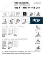 Daily Routines & Times of The Day: Lesson Materials Pack