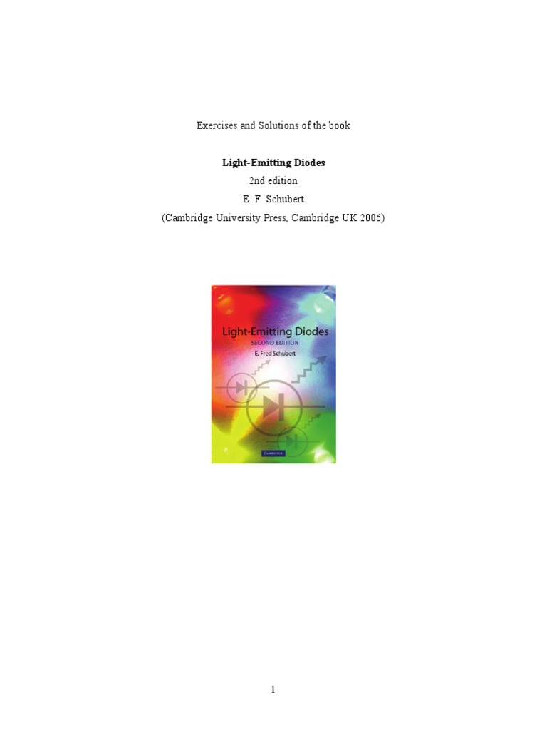 LED Exercises and Solutions Overview | PDF | Light Emitting Diode ...