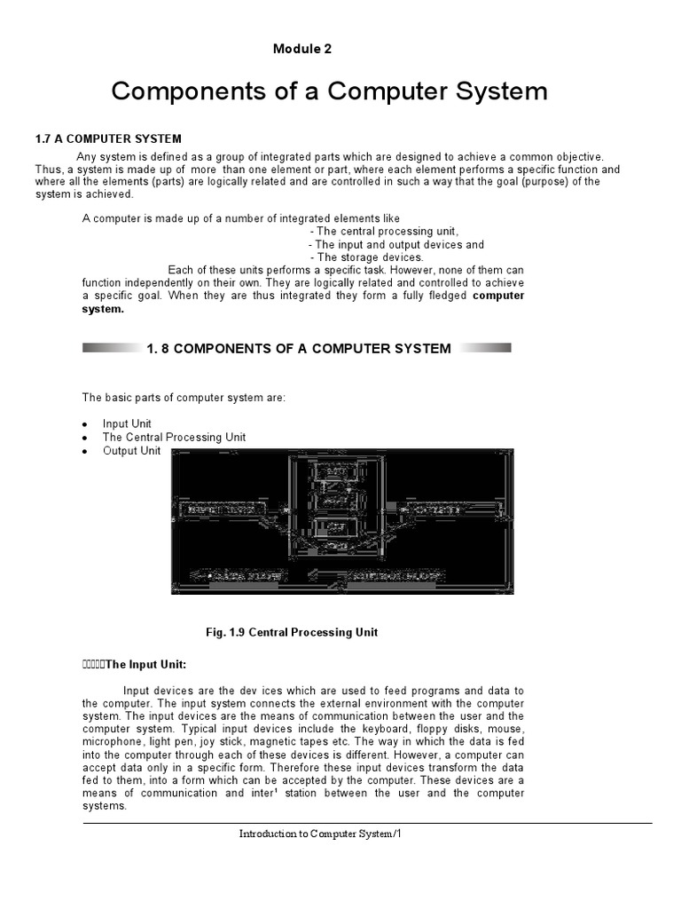 Components of A Computer System | PDF | Printer (Computing) | Computer ...
