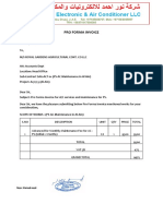 Pro Forma Invoice: S.No Description Unit QTY Price Total