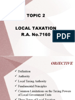 Topic 2 Local Taxation R.A. No.7160