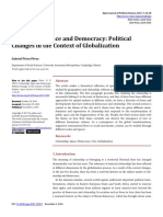 Citizenship, Space and Democracy: Political Changes in The Context of Globalization