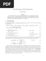 The Transformer Model in Equations: John Thickstun