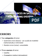 Lecture 8 ERROR SOURCES IN SATELLITE POSITIONING SYSTEMS