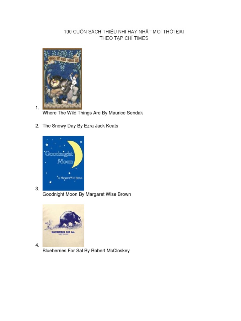 100 cuon sach thieu nhi hay nhat moi thoi dai theo times pdf books