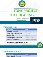 Capstone Project Title Hearing: March 2, 2021 at Comlab