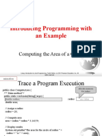Introducing Programming With An Example: Computing The Area of A Circle