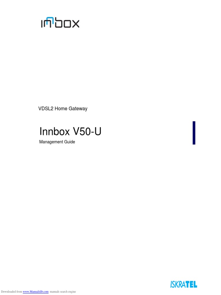 Innbox V50-U: VDSL2 Home Gateway | PDF | Ip Address | Asynchronous ...