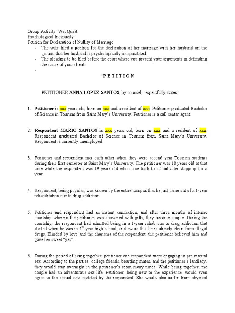 EDITED in Form Facts of The Case | PDF | Marriage | Human Sexual Activity