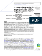 International Accounting Standards in French Companies in The 1990s: An Institutionalization Contested by Us Gaap